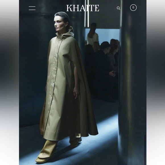 NEW KHAITE THE ROYGEN CAPE Coat in Khaki size M - Picture 5 of 11